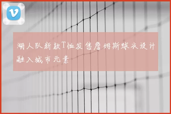 湖人队新款T恤发售詹姆斯球衣设计融入城市元素